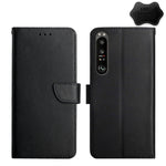 Custodia per telefono flip in vera pelle a prova di impronte digitali, For Sony Xperia 1 III, For Sony Xperia 5 III, For Sony Xperia 10 III, For Sony Xperia Ace II, For Sony Xperia 1 IV, For Sony Xperia 10 IV, For Sony Xperia Pro-I