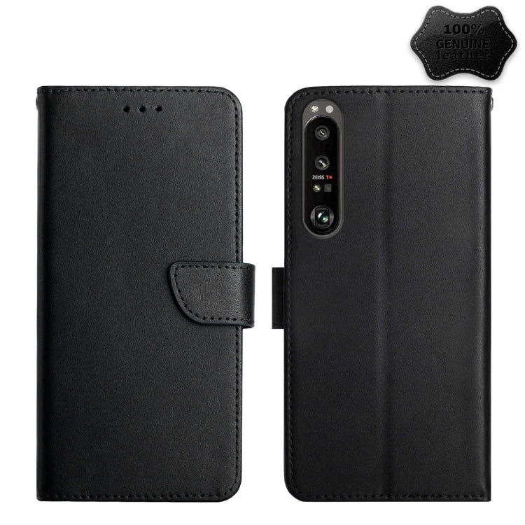 Custodia per telefono flip in vera pelle a prova di impronte digitali, For Sony Xperia 1 III, For Sony Xperia 5 III, For Sony Xperia 10 III, For Sony Xperia Ace II, For Sony Xperia 1 IV, For Sony Xperia 10 IV, For Sony Xperia Pro-I