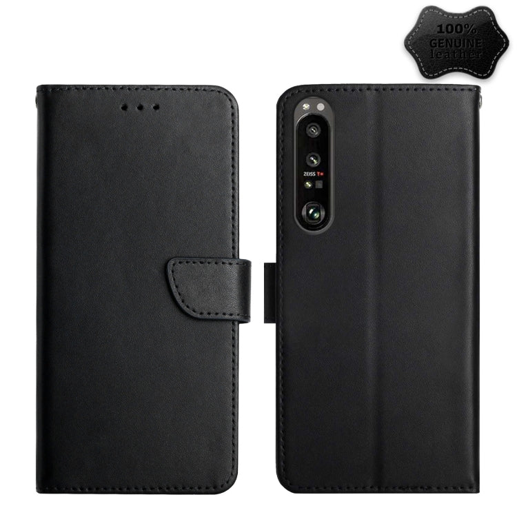 Custodia per telefono flip in vera pelle a prova di impronte digitali, For Sony Xperia 1 III, For Sony Xperia 5 III, For Sony Xperia 10 III, For Sony Xperia Ace II, For Sony Xperia 1 IV, For Sony Xperia 10 IV, For Sony Xperia Pro-I