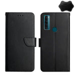 Custodia per telefono flip in vera pelle a prova di impronte digitali, For TCL 20 Pro 5G, For TCL 20 R 5G, For TCL 20 SE, For TCL 20L+, For TCL 10 SE, For TCL 30 SE, For TCL 205