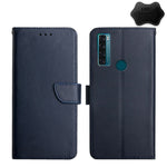 Custodia per telefono flip in vera pelle a prova di impronte digitali, For TCL 20 Pro 5G, For TCL 20 R 5G, For TCL 20 SE, For TCL 20L+, For TCL 10 SE, For TCL 30 SE, For TCL 205