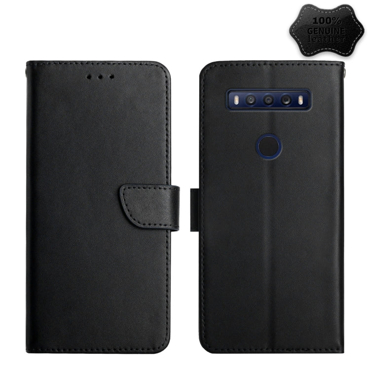 Custodia per telefono flip in vera pelle a prova di impronte digitali, For TCL 20 Pro 5G, For TCL 20 R 5G, For TCL 20 SE, For TCL 20L+, For TCL 10 SE, For TCL 30 SE, For TCL 205