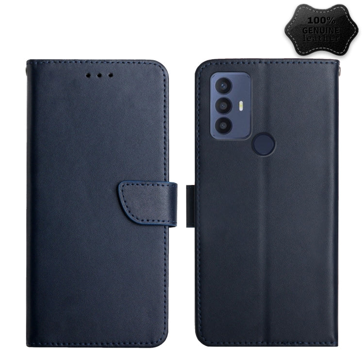 Custodia per telefono flip in vera pelle a prova di impronte digitali, For TCL 20 Pro 5G, For TCL 20 R 5G, For TCL 20 SE, For TCL 20L+, For TCL 10 SE, For TCL 30 SE, For TCL 205