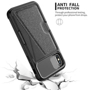 Custodia in pelle con borsa per carte magnetiche glitterate, For iPhone X / XS, For iPhone XR, For iPhone XS Max, For iPhone SE 2022 / SE 2020 / 7 / 8, For iPhone 8 Plus / 7 Plus / 6 Plus