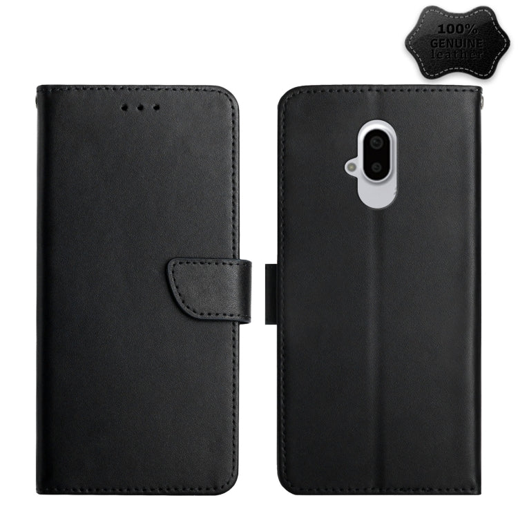 Custodia per telefono flip in vera pelle a prova di impronte digitali, For Wiko T3, For Fujitsu Arrows F-52B, For Kyocera Android One S9, For Sharp Aquos V6 / V6 Plus, For Sharp Aquos Wish SHG06, For Sharp Simple Sumaho 6
