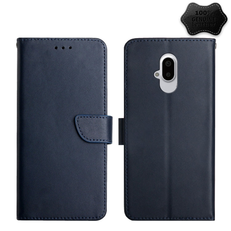 Custodia per telefono flip in vera pelle a prova di impronte digitali, For Wiko T3, For Fujitsu Arrows F-52B, For Kyocera Android One S9, For Sharp Aquos V6 / V6 Plus, For Sharp Aquos Wish SHG06, For Sharp Simple Sumaho 6