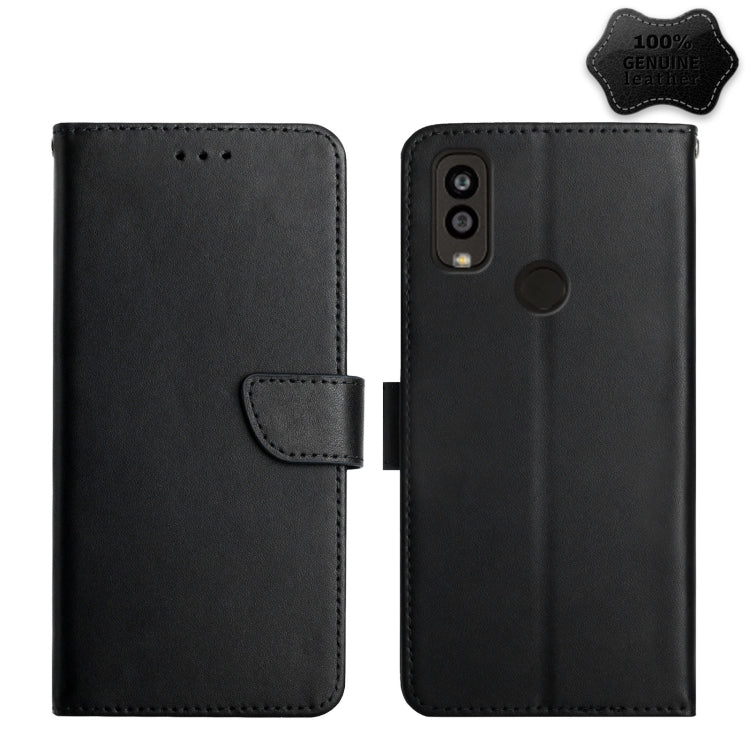 Custodia per telefono flip in vera pelle a prova di impronte digitali, For Wiko T3, For Fujitsu Arrows F-52B, For Kyocera Android One S9, For Sharp Aquos V6 / V6 Plus, For Sharp Aquos Wish SHG06, For Sharp Simple Sumaho 6