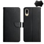 Custodia per telefono flip in vera pelle a prova di impronte digitali, For Wiko T3, For Fujitsu Arrows F-52B, For Kyocera Android One S9, For Sharp Aquos V6 / V6 Plus, For Sharp Aquos Wish SHG06, For Sharp Simple Sumaho 6