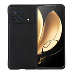 Custodia per telefono in PU con texture Litchi a due colori con foro accurato, For vivo X Fold