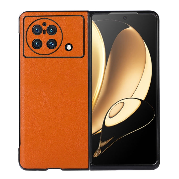 Custodia per telefono in PU con texture Litchi a due colori con foro accurato, For vivo X Fold