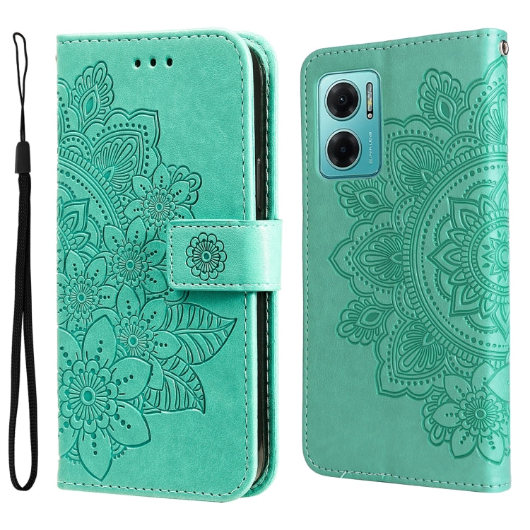 Custodia in pelle Flip orizzontale con motivo a fiori a 7 petali, For Xiaomi Redmi Note 11E/Redmi 10 Prime+ 5G, For Huawei Nova 9 Pro/Honor 50 Pro, For Infinix Hot 11, For Infinix Note 11