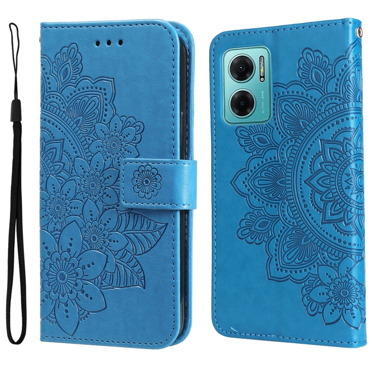 Custodia in pelle Flip orizzontale con motivo a fiori a 7 petali, For Xiaomi Redmi Note 11E/Redmi 10 Prime+ 5G, For Huawei Nova 9 Pro/Honor 50 Pro, For Infinix Hot 11, For Infinix Note 11
