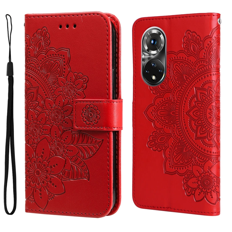 Custodia in pelle Flip orizzontale con motivo a fiori a 7 petali, For Xiaomi Redmi Note 11E/Redmi 10 Prime+ 5G, For Huawei Nova 9 Pro/Honor 50 Pro, For Infinix Hot 11, For Infinix Note 11