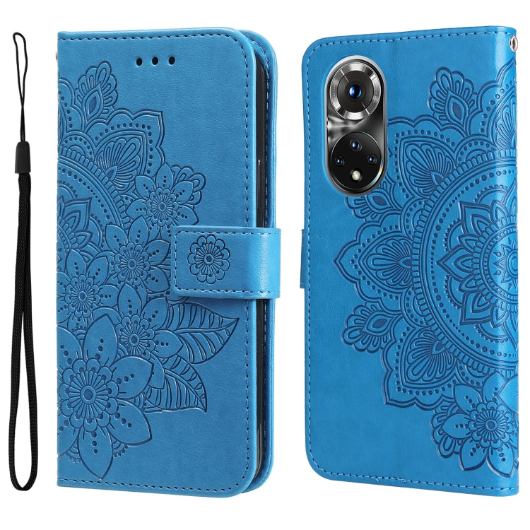 Custodia in pelle Flip orizzontale con motivo a fiori a 7 petali, For Xiaomi Redmi Note 11E/Redmi 10 Prime+ 5G, For Huawei Nova 9 Pro/Honor 50 Pro, For Infinix Hot 11, For Infinix Note 11