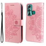 Custodia in pelle Flip orizzontale con motivo a fiori a 7 petali, For Xiaomi Redmi Note 11E/Redmi 10 Prime+ 5G, For Huawei Nova 9 Pro/Honor 50 Pro, For Infinix Hot 11, For Infinix Note 11