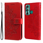 Custodia in pelle Flip orizzontale con motivo a fiori a 7 petali, For Xiaomi Redmi Note 11E/Redmi 10 Prime+ 5G, For Huawei Nova 9 Pro/Honor 50 Pro, For Infinix Hot 11, For Infinix Note 11
