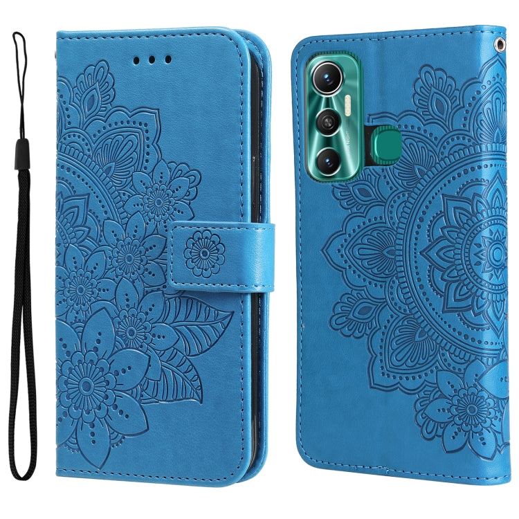 Custodia in pelle Flip orizzontale con motivo a fiori a 7 petali, For Xiaomi Redmi Note 11E/Redmi 10 Prime+ 5G, For Huawei Nova 9 Pro/Honor 50 Pro, For Infinix Hot 11, For Infinix Note 11