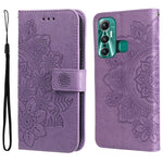 Custodia in pelle Flip orizzontale con motivo a fiori a 7 petali, For Xiaomi Redmi Note 11E/Redmi 10 Prime+ 5G, For Huawei Nova 9 Pro/Honor 50 Pro, For Infinix Hot 11, For Infinix Note 11