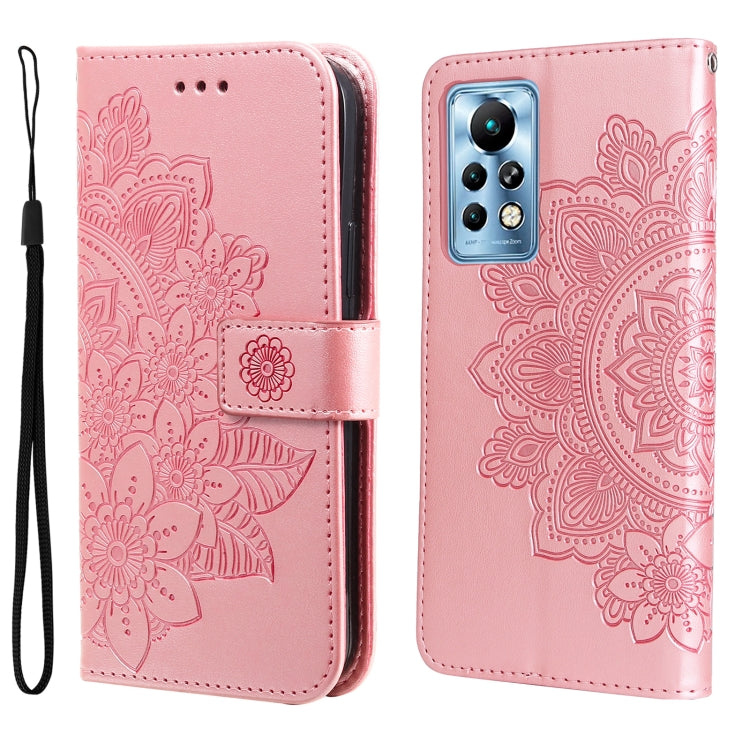 Custodia in pelle Flip orizzontale con motivo a fiori a 7 petali, For Infinix Note 11 Pro/Note 11s, For OPPO Realme C35, For OPPO Reno7 SE 5G, For OPPO Reno7 Z/A96 5G/OnePlus Nord N20 5G