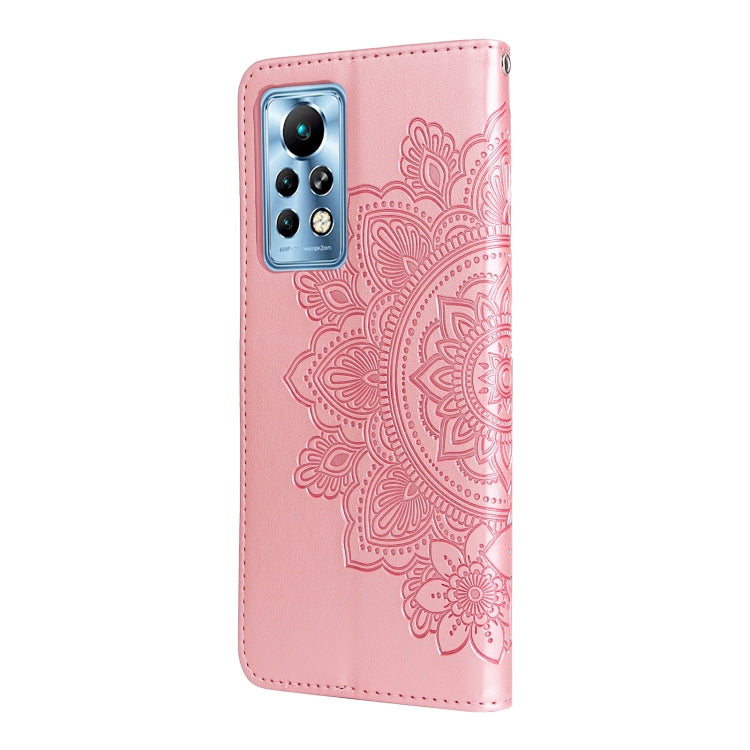 Custodia in pelle Flip orizzontale con motivo a fiori a 7 petali, For Infinix Note 11 Pro/Note 11s, For OPPO Realme C35, For OPPO Reno7 SE 5G, For OPPO Reno7 Z/A96 5G/OnePlus Nord N20 5G