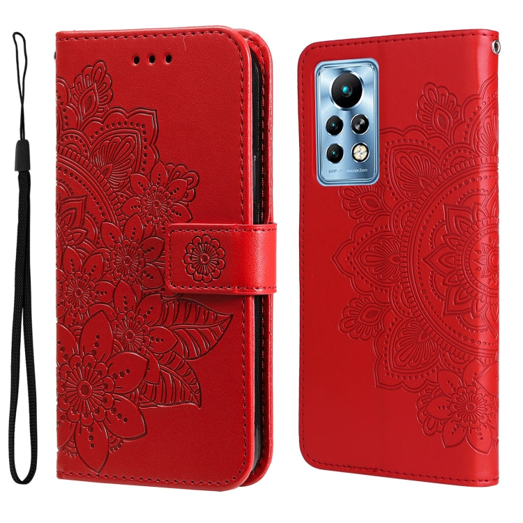 Custodia in pelle Flip orizzontale con motivo a fiori a 7 petali, For Infinix Note 11 Pro/Note 11s, For OPPO Realme C35, For OPPO Reno7 SE 5G, For OPPO Reno7 Z/A96 5G/OnePlus Nord N20 5G
