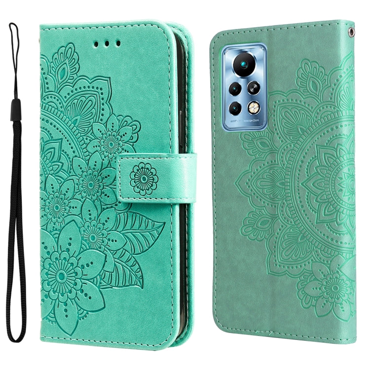Custodia in pelle Flip orizzontale con motivo a fiori a 7 petali, For Infinix Note 11 Pro/Note 11s, For OPPO Realme C35, For OPPO Reno7 SE 5G, For OPPO Reno7 Z/A96 5G/OnePlus Nord N20 5G