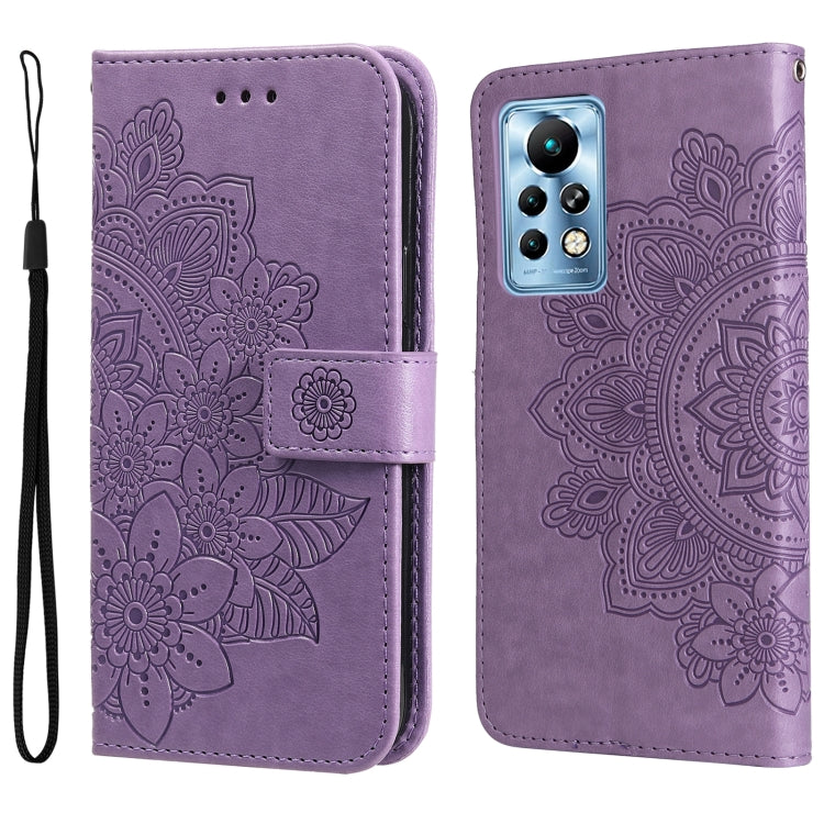 Custodia in pelle Flip orizzontale con motivo a fiori a 7 petali, For Infinix Note 11 Pro/Note 11s, For OPPO Realme C35, For OPPO Reno7 SE 5G, For OPPO Reno7 Z/A96 5G/OnePlus Nord N20 5G