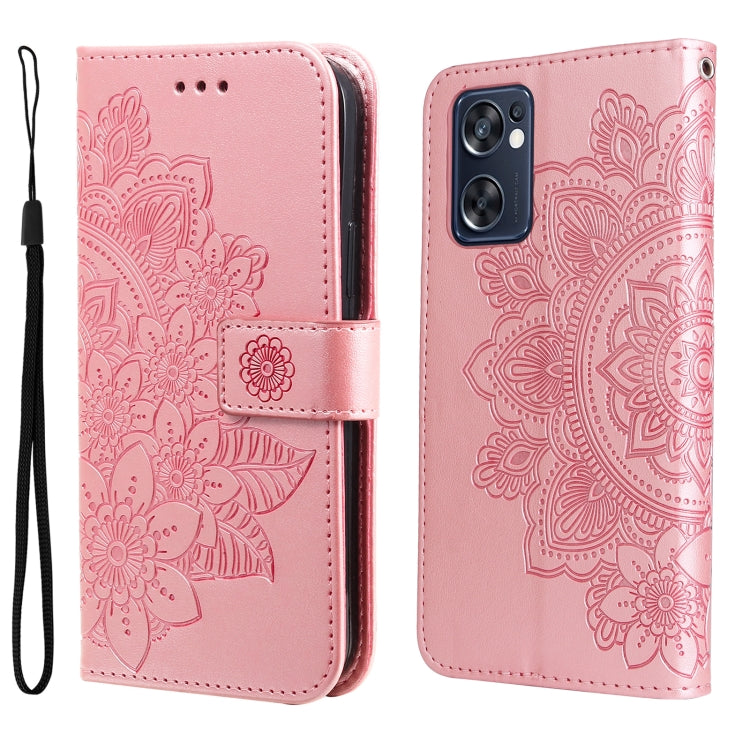 Custodia in pelle Flip orizzontale con motivo a fiori a 7 petali, For Infinix Note 11 Pro/Note 11s, For OPPO Realme C35, For OPPO Reno7 SE 5G, For OPPO Reno7 Z/A96 5G/OnePlus Nord N20 5G