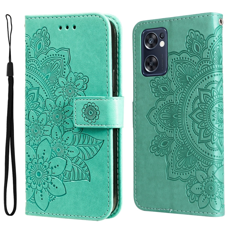 Custodia in pelle Flip orizzontale con motivo a fiori a 7 petali, For Infinix Note 11 Pro/Note 11s, For OPPO Realme C35, For OPPO Reno7 SE 5G, For OPPO Reno7 Z/A96 5G/OnePlus Nord N20 5G