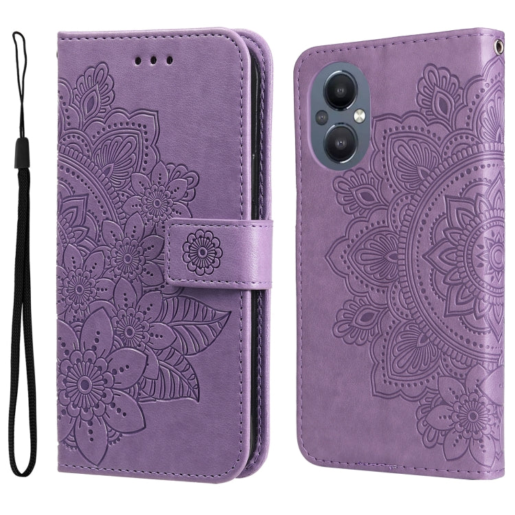 Custodia in pelle Flip orizzontale con motivo a fiori a 7 petali, For Infinix Note 11 Pro/Note 11s, For OPPO Realme C35, For OPPO Reno7 SE 5G, For OPPO Reno7 Z/A96 5G/OnePlus Nord N20 5G