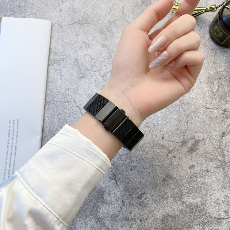 Cinturino con trama in fibra di carbonio DD29 per Apple Watch Series, 7 41mm / 6&SE&5&4 40mm / 3&2&1 38mm, 7 45mm / 6&SE&5&4 44mm / 3&2&1 42mm