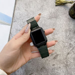 Cinturino con trama in fibra di carbonio DD29 per Apple Watch Series, 7 41mm / 6&SE&5&4 40mm / 3&2&1 38mm, 7 45mm / 6&SE&5&4 44mm / 3&2&1 42mm
