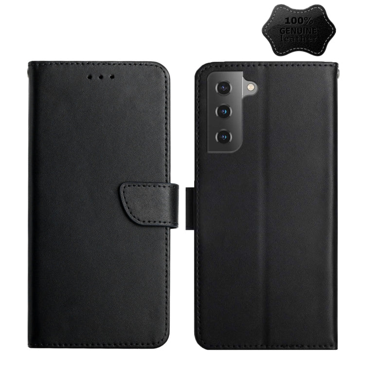 Custodia per telefono flip orizzontale in vera pelle a prova di impronte digitali, For Samsung Galaxy S22 5G, For Samsung Galaxy S22+ 5G, For Samsung Galaxy S22 Ultra 5G