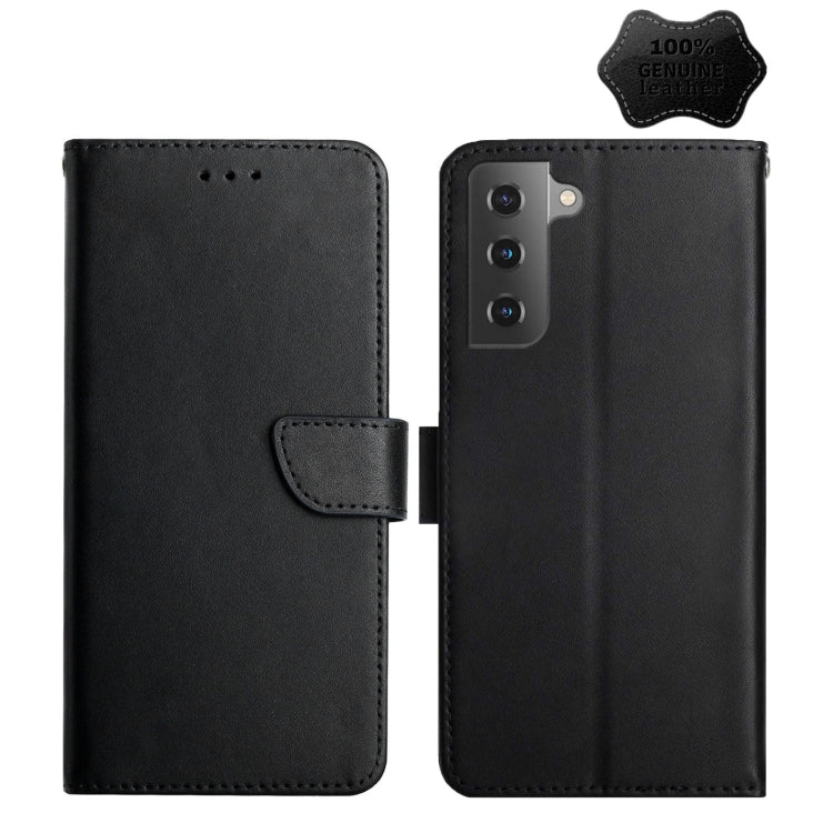 Custodia per telefono flip orizzontale in vera pelle a prova di impronte digitali, For Samsung Galaxy S22 5G, For Samsung Galaxy S22+ 5G, For Samsung Galaxy S22 Ultra 5G