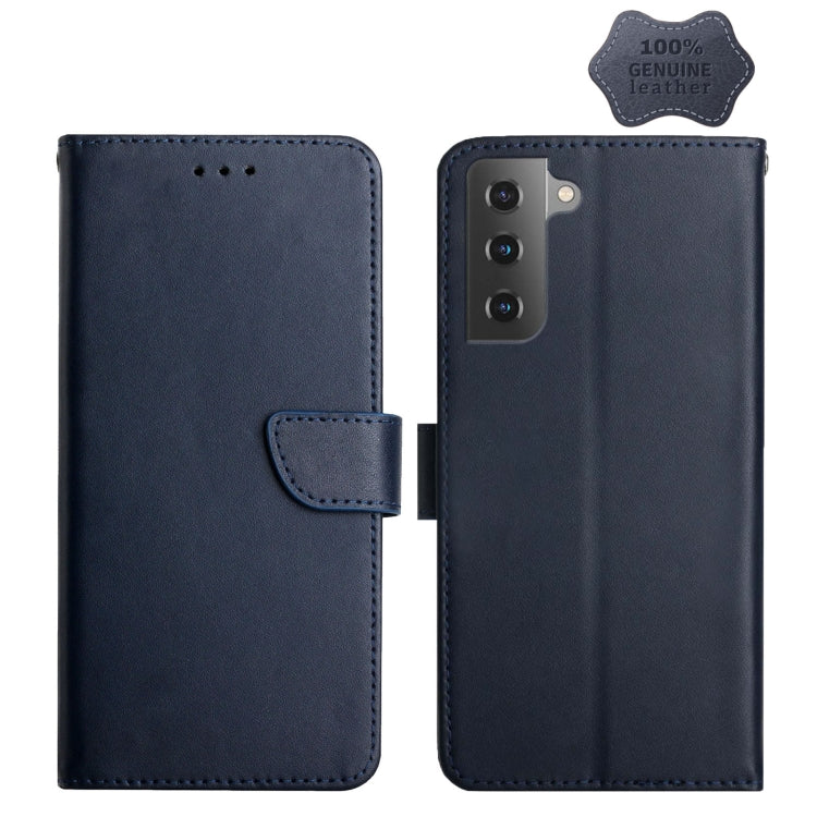 Custodia per telefono flip orizzontale in vera pelle a prova di impronte digitali, For Samsung Galaxy S22 5G, For Samsung Galaxy S22+ 5G, For Samsung Galaxy S22 Ultra 5G