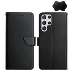 Custodia per telefono flip orizzontale in vera pelle a prova di impronte digitali, For Samsung Galaxy S22 5G, For Samsung Galaxy S22+ 5G, For Samsung Galaxy S22 Ultra 5G