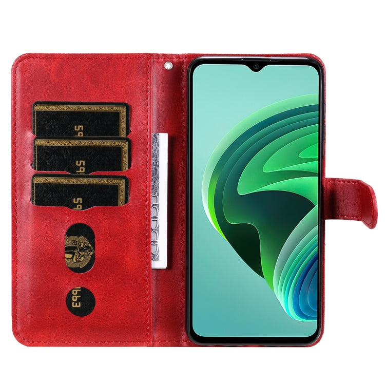 Custodia in pelle flip orizzontale con cerniera Fashion Calf Texture, For Xiaomi Redmi Note 11E, For Huawei Nova 9 Pro/Honor 50 Pro, For vivo Y55 5G/Y75 5G/T1 5G, For OPPO Realme C35
