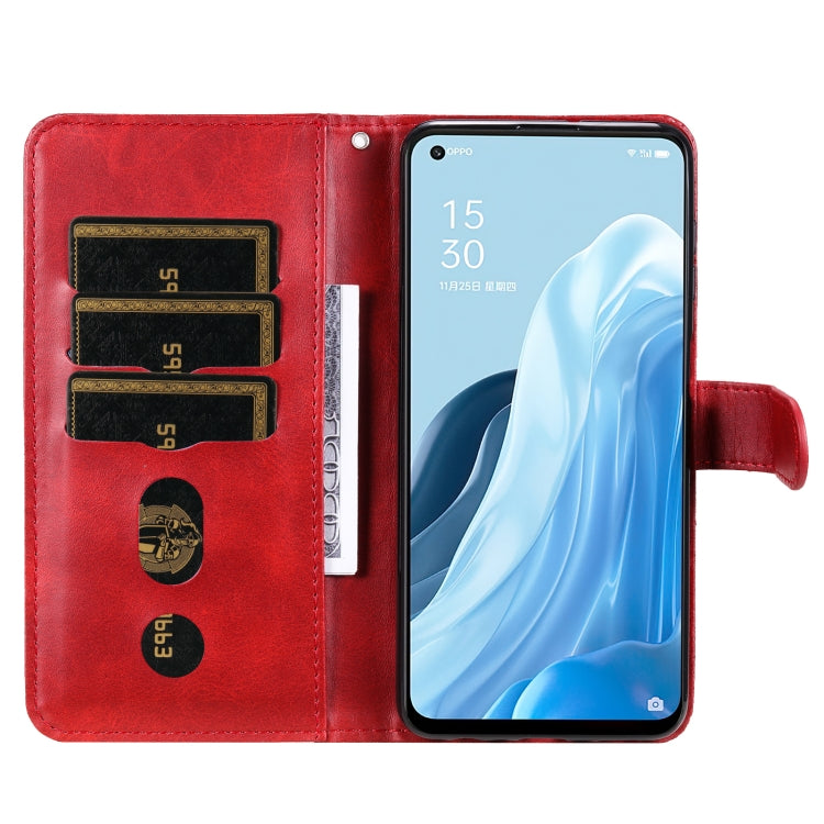 Custodia in pelle flip orizzontale con cerniera Fashion Calf Texture, For OPPO Reno7 SE 5G, For OPPO Reno7 Z/A96 5G/OnePlus Nord N20 5G