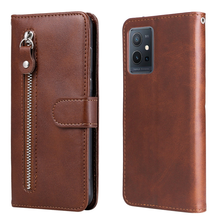 Custodia in pelle flip orizzontale con cerniera Fashion Calf Texture, For Xiaomi Redmi Note 11E, For Huawei Nova 9 Pro/Honor 50 Pro, For vivo Y55 5G/Y75 5G/T1 5G, For OPPO Realme C35