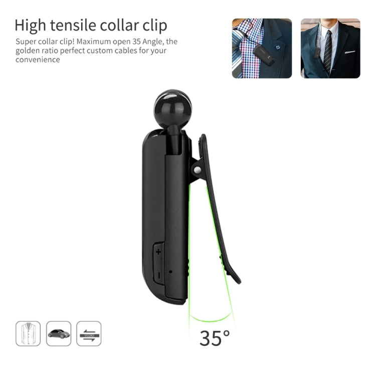 Fineblue F990 CVC6.0 Auricolare Lavalier Bluetooth con riduzione del rumore, promemoria vibrazioni di supporto
