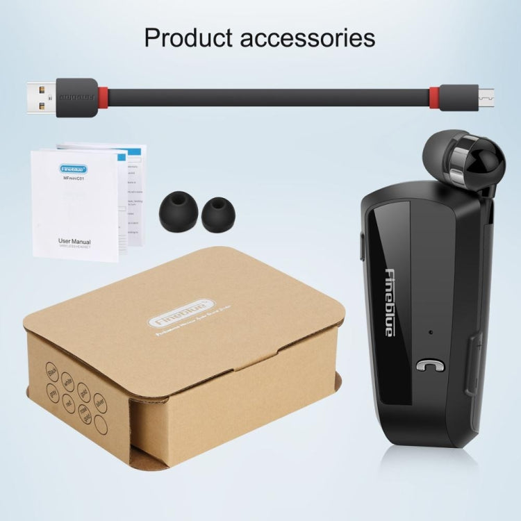 Fineblue F990 CVC6.0 Auricolare Lavalier Bluetooth con riduzione del rumore, promemoria vibrazioni di supporto