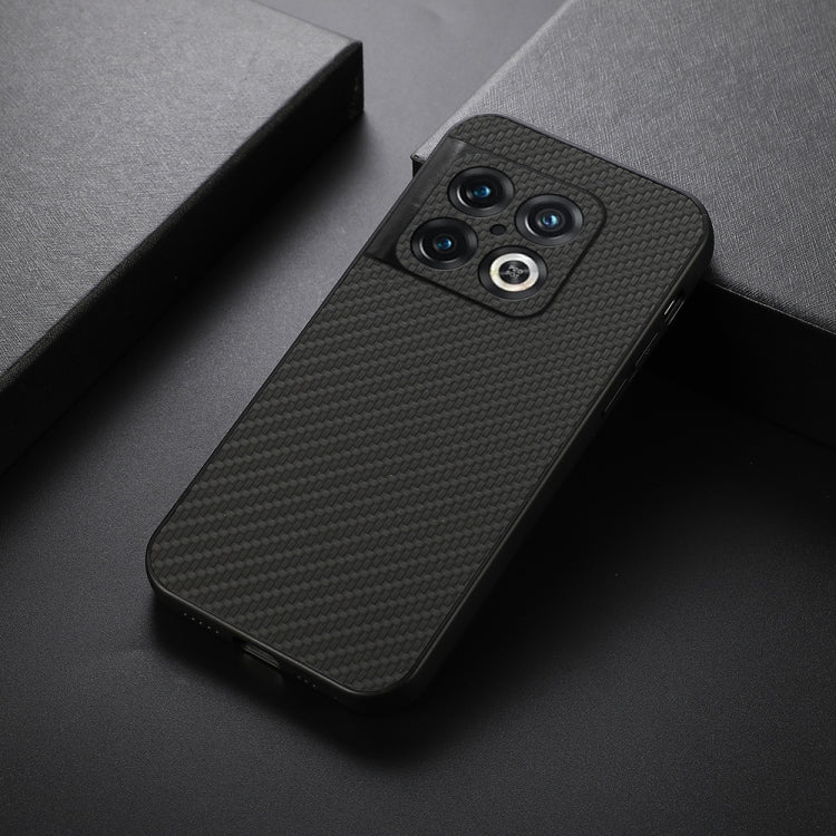 Custodia per telefono in PU con trama in fibra di carbonio con foro preciso, For OnePlus 10 Pro, For Google Pixel 7, For Google Pixel 7 Pro, For Samsung Galaxy A73 5G