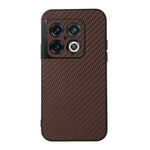 Custodia per telefono in PU con trama in fibra di carbonio con foro preciso, For OnePlus 10 Pro, For Google Pixel 7, For Google Pixel 7 Pro, For Samsung Galaxy A73 5G