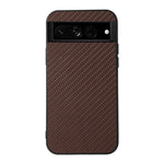 Custodia per telefono in PU con trama in fibra di carbonio con foro preciso, For OnePlus 10 Pro, For Google Pixel 7, For Google Pixel 7 Pro, For Samsung Galaxy A73 5G