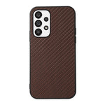 Custodia per telefono in PU con trama in fibra di carbonio con foro preciso, For OnePlus 10 Pro, For Google Pixel 7, For Google Pixel 7 Pro, For Samsung Galaxy A73 5G