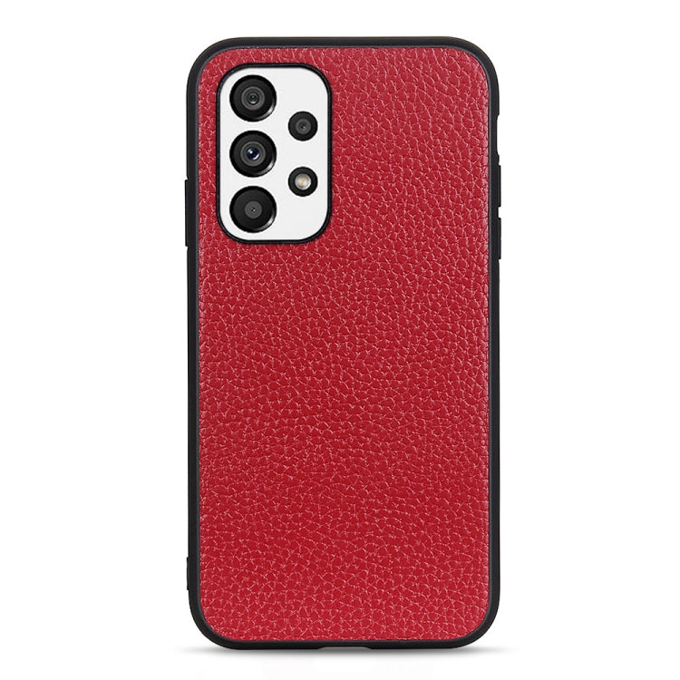 Cassa del telefono in vera pelle con texture Litchi con foro accurato, For OnePlus 10 Pro, For Google Pixel 7, For Google Pixel 7 Pro, For Samsung Galaxy A73 5G