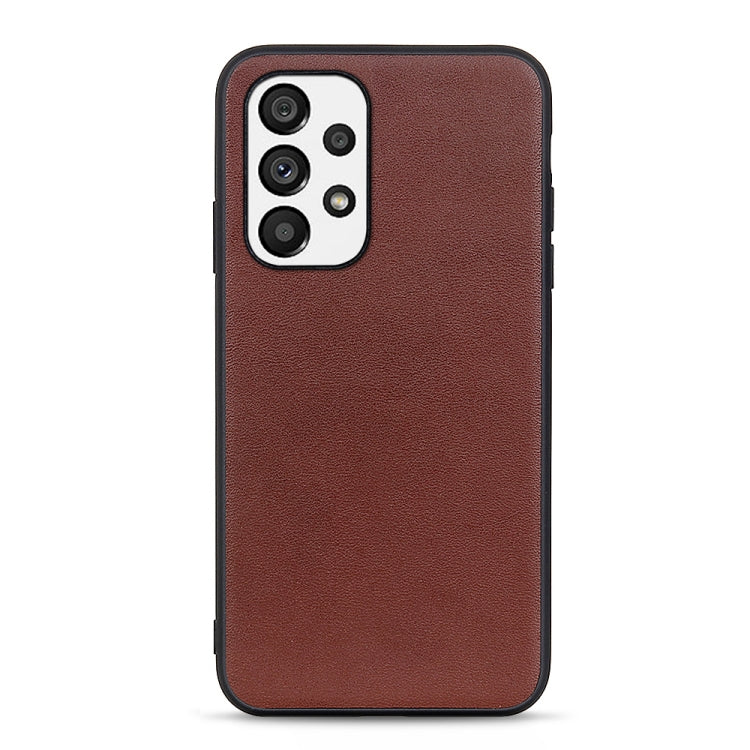 Cassa del telefono in vera pelle con trama in pelle di agnello con foro accurato, For OnePlus 10 Pro, For Google Pixel 7, For Google Pixel 7 Pro, For Samsung Galaxy A73 5G