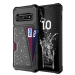 Custodia per cellulare con borsa magnetica glitterata, For Samsung Galaxy S10, For Samsung Galaxy S10+, For Samsung Galaxy S10e, For Samsung Galaxy S9, For Samsung Galaxy S9+, For Samsung Galaxy Note9
