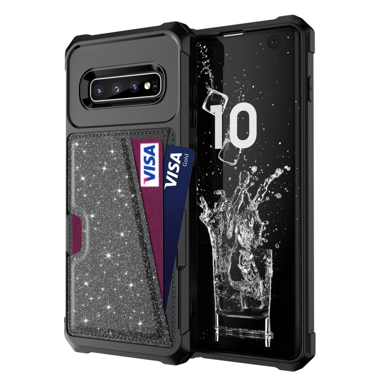 Custodia per cellulare con borsa magnetica glitterata, For Samsung Galaxy S10, For Samsung Galaxy S10+, For Samsung Galaxy S10e, For Samsung Galaxy S9, For Samsung Galaxy S9+, For Samsung Galaxy Note9