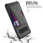 Custodia per cellulare con borsa magnetica glitterata, For Samsung Galaxy S10, For Samsung Galaxy S10+, For Samsung Galaxy S10e, For Samsung Galaxy S9, For Samsung Galaxy S9+, For Samsung Galaxy Note9